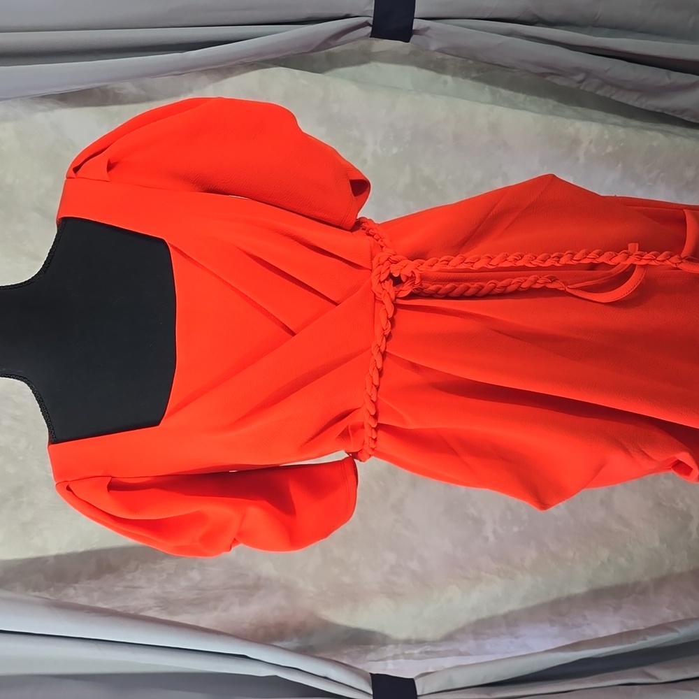NY&Co Gabrielle Union - Puff-Sleeve Wrap Sheath Dress - Picture 7 of 12
